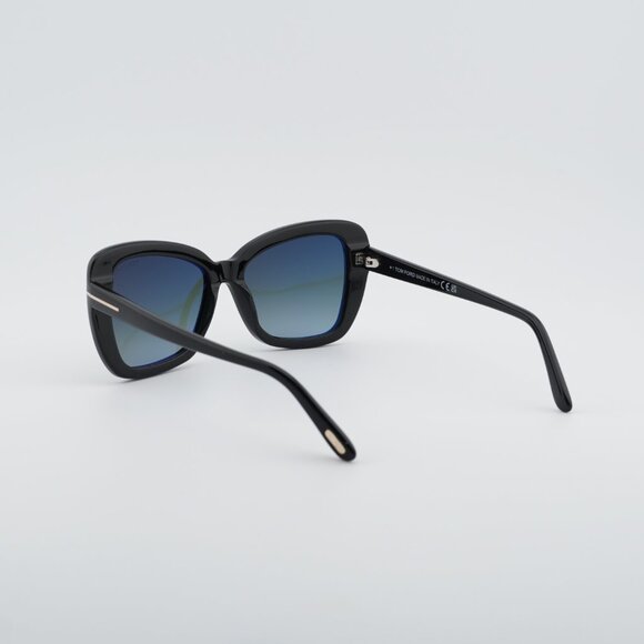 Tom Ford Maeve FT1008 01B Sunglasses Black Butterfly Frame, Smoke Lenses main image 7